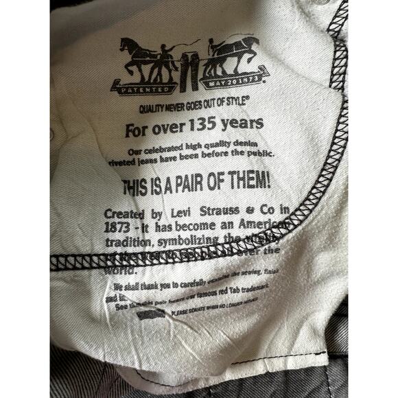 Levi's 508 Jeans Size 34 x 34 Gray Black Label Tapered Fit Denim Discontinued - Picture 7 of 13